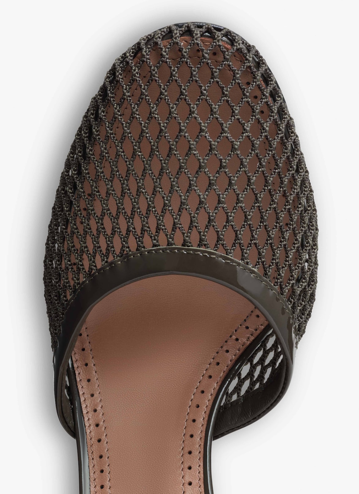 ESCARPINS EN RÉSILLE ALAÏA KAKI ESCARPINS EN RÉSILLE